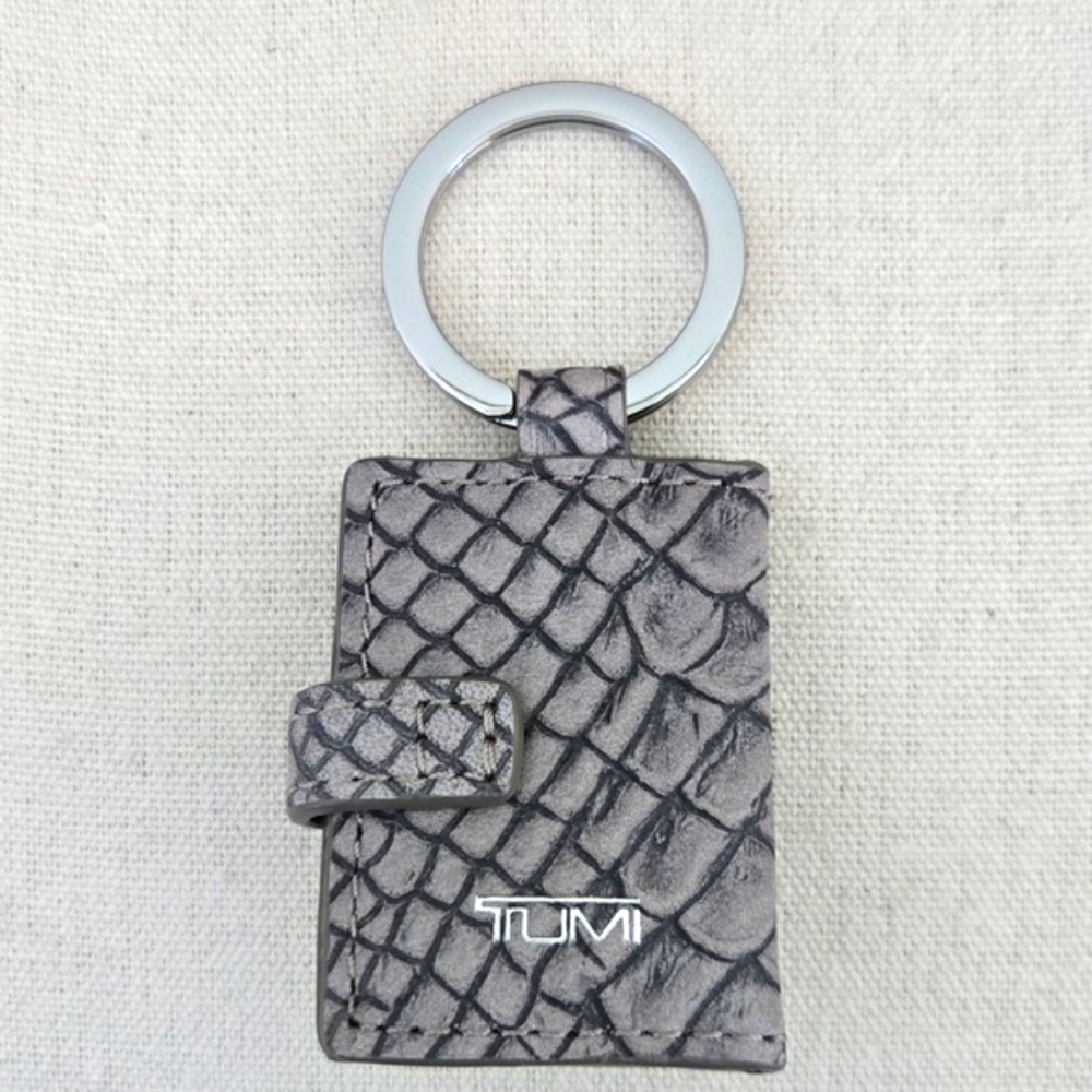 Tumi Python Pattern Leather Key Holder - image 3